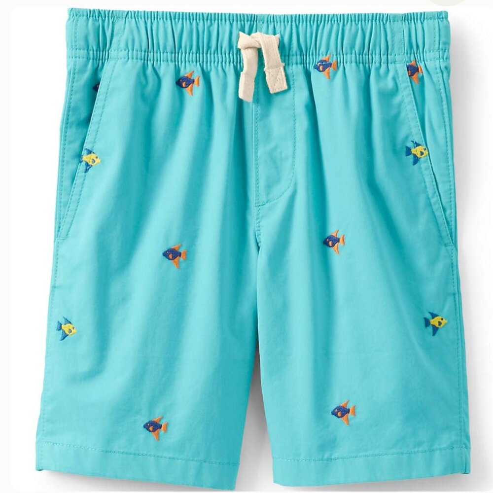 Lands' End Boys Swimming Trunks With Little Fish. Size XL NWT